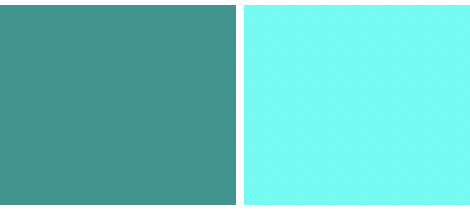 i due colori del logo: verde acqua-turchese e azzurro