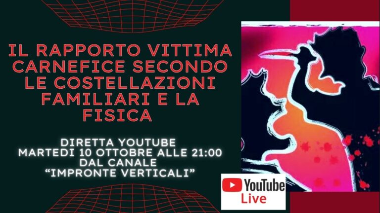 copertina della diretta: il rapporto vittima carnefice secondo le costellazioni familiari e la fisica